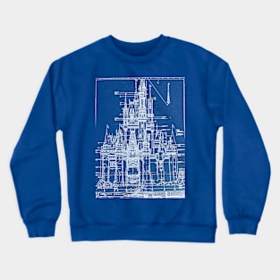 Cinderella Castle Blueprint Crewneck Sweatshirt